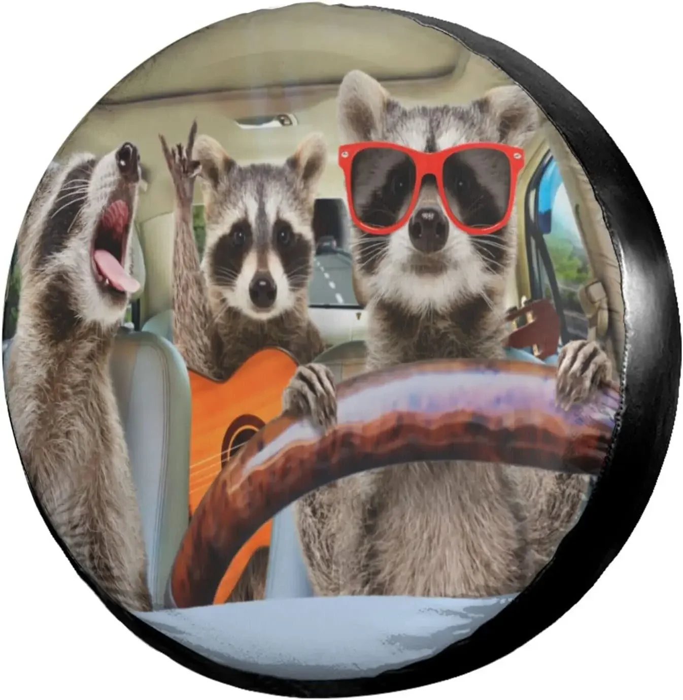 Three Funny Raccoon Spare Tire Cover Polyester Universal Sunscreen Waterproof Wheel Covers for Trailer Rv SUV Truck
Three Funny Raccoon Spare Tire Cover Polyester Universal Sunscreen Waterproof Wheel Covers for Trailer Rv SUV Truck