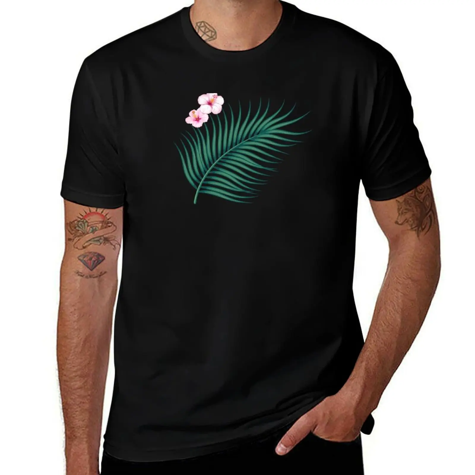 Palm leaves and flowers T-Shirt Urban Style Casual Short Sleeve Top
Palm leaves and flowers T-Shirt Urban Style Casual Short Sleeve Top