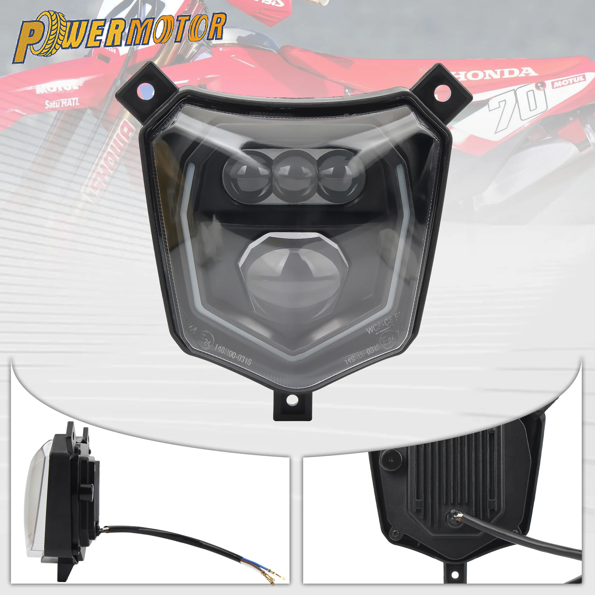 For KTM Honda CRF 125 250 450L 450RL CR XR Enduro Motocross LED Headlight High Low Beam Head Light DRL Motorcycle Accessories
For KTM Honda CRF 125 250 450L 450RL CR XR Enduro Motocross LED Headlight High Low Beam Head Light DRL Motorcycle Accessories