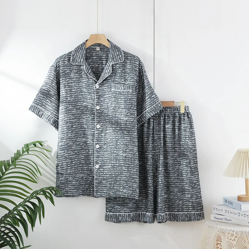 Mens Womens 2025 Summer Pajama Set Cotton Short Sleeve Shorts Two Piece Thin Home Clothing Couple
Mens Womens 2025 Summer Pajama Set Cotton Short Sleeve Shorts Two Piece Thin Home Clothing Couple