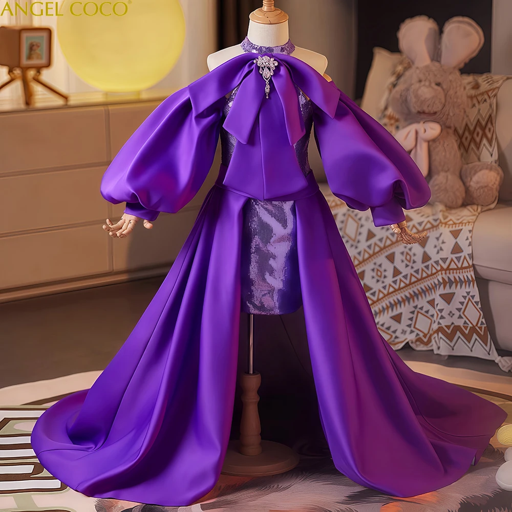 Fashion Purple Beauty Contest Tiered Satin Flower Children Dresses Luxury Kids Birthday Party Prom Gowns for Girl Evening Dress
Fashion Purple Beauty Contest Tiered Satin Flower Children Dresses Luxury Kids Birthday Party Prom Gowns for Girl Evening Dress