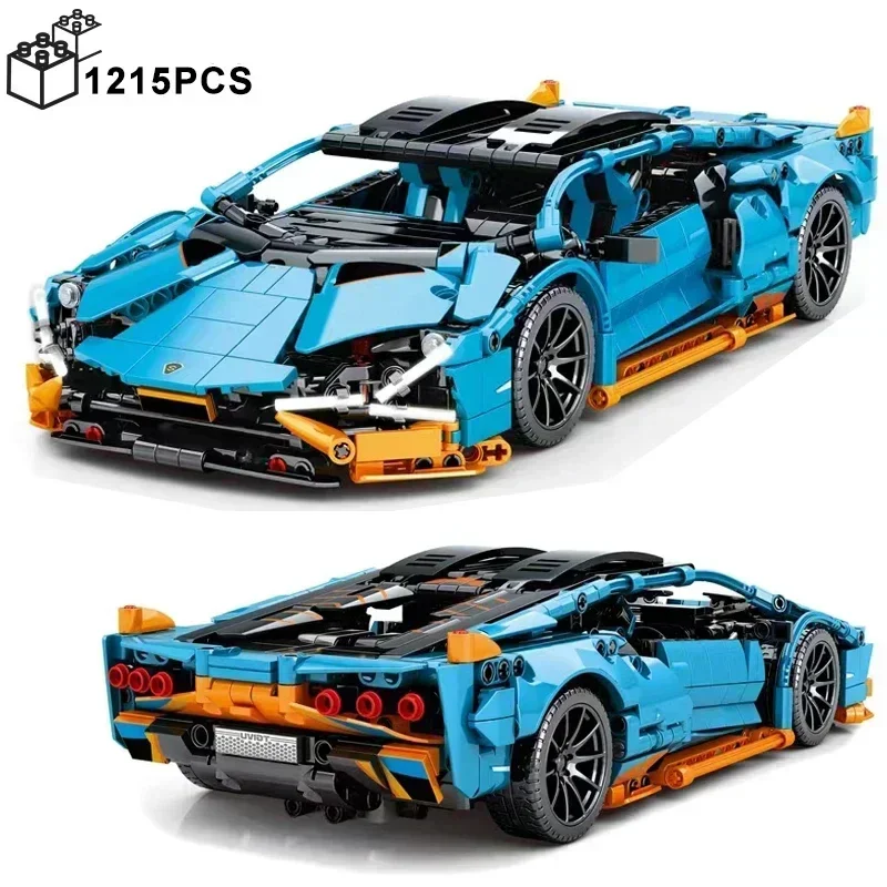 1215PCS Technical MOC Bricks Toys 1:14 Blue Lamborghnised Sport Car Building Blocks Speed Vehicle Birthday Gifts for Kids Boy
1215PCS Technical MOC Bricks Toys 1:14 Blue Lamborghnised Sport Car Building Blocks Speed Vehicle Birthday Gifts for Kids Boy