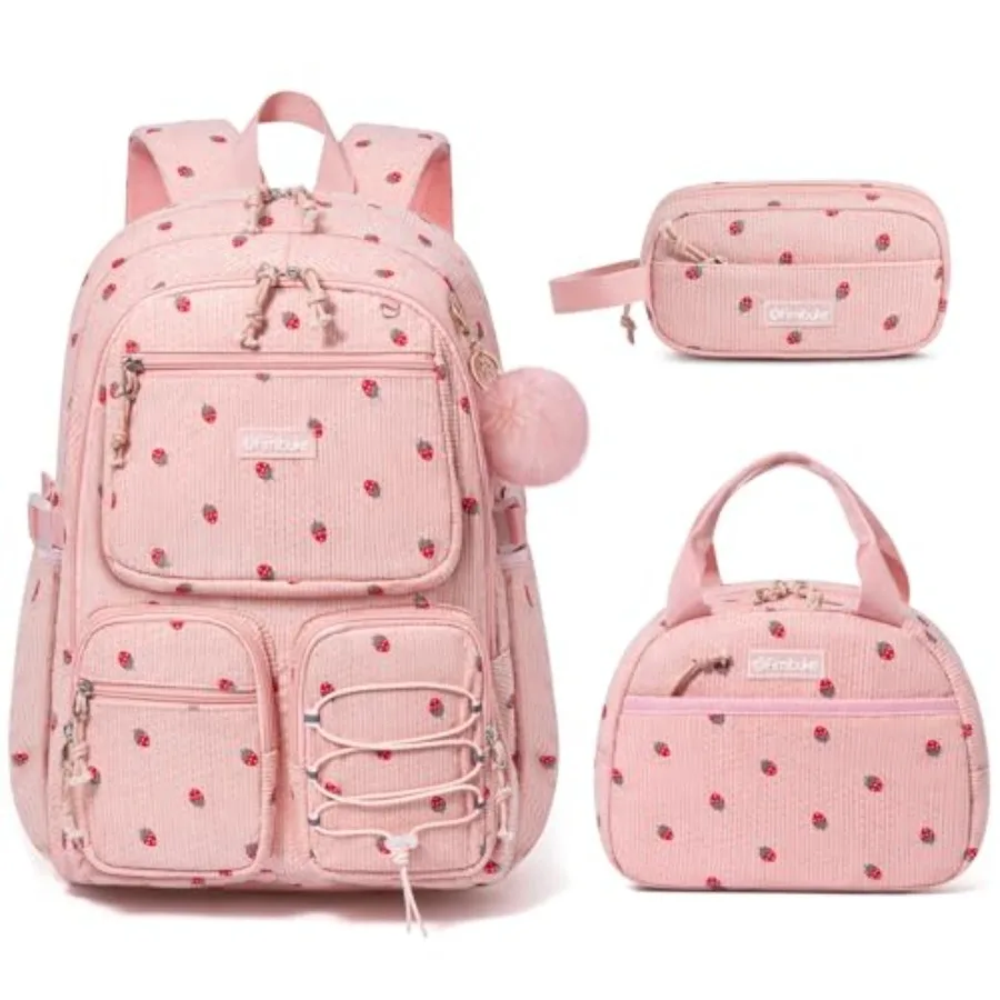 School Backpack for Girls Boys - 3PCS Corduroy Backpack Set with Lunch Box and Pencil Pouch, Lightweight Teen Girls School Bag
School Backpack for Girls Boys - 3PCS Corduroy Backpack Set with Lunch Box and Pencil Pouch, Lightweight Teen Girls School Bag