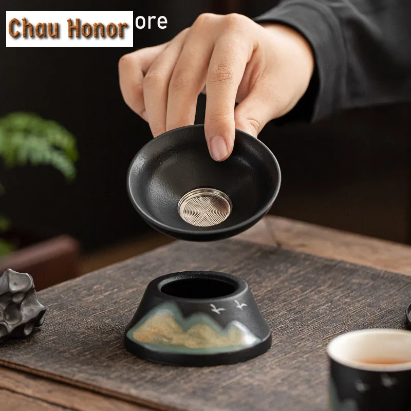 Japanese Style Ceramic Tea Strainer Hand-painted Distant Hills Glaze Tea Infuser Tea Maker Filter Tea Leak Holder Tea Ceremony
Japanese Style Ceramic Tea Strainer Hand-painted Distant Hills Glaze Tea Infuser Tea Maker Filter Tea Leak Holder Tea Ceremony