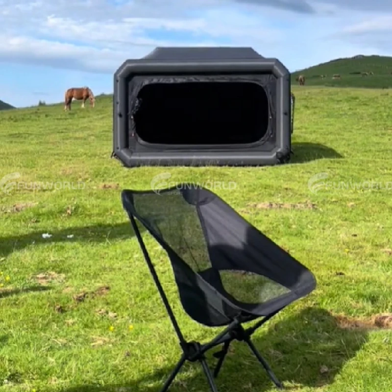 Large tent custom black fast unfolding inflatable with mesh doors and windows
Large tent custom black fast unfolding inflatable with mesh doors and windows