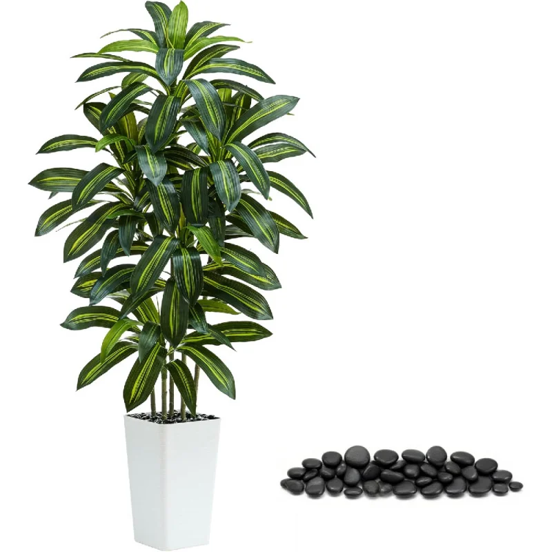 Artificial Dracaena Tree:5FT Faux Silk Tropical Yucca Floor Trees Realistic Fake Green Plant with Natural Wood
Artificial Dracaena Tree:5FT Faux Silk Tropical Yucca Floor Trees Realistic Fake Green Plant with Natural Wood