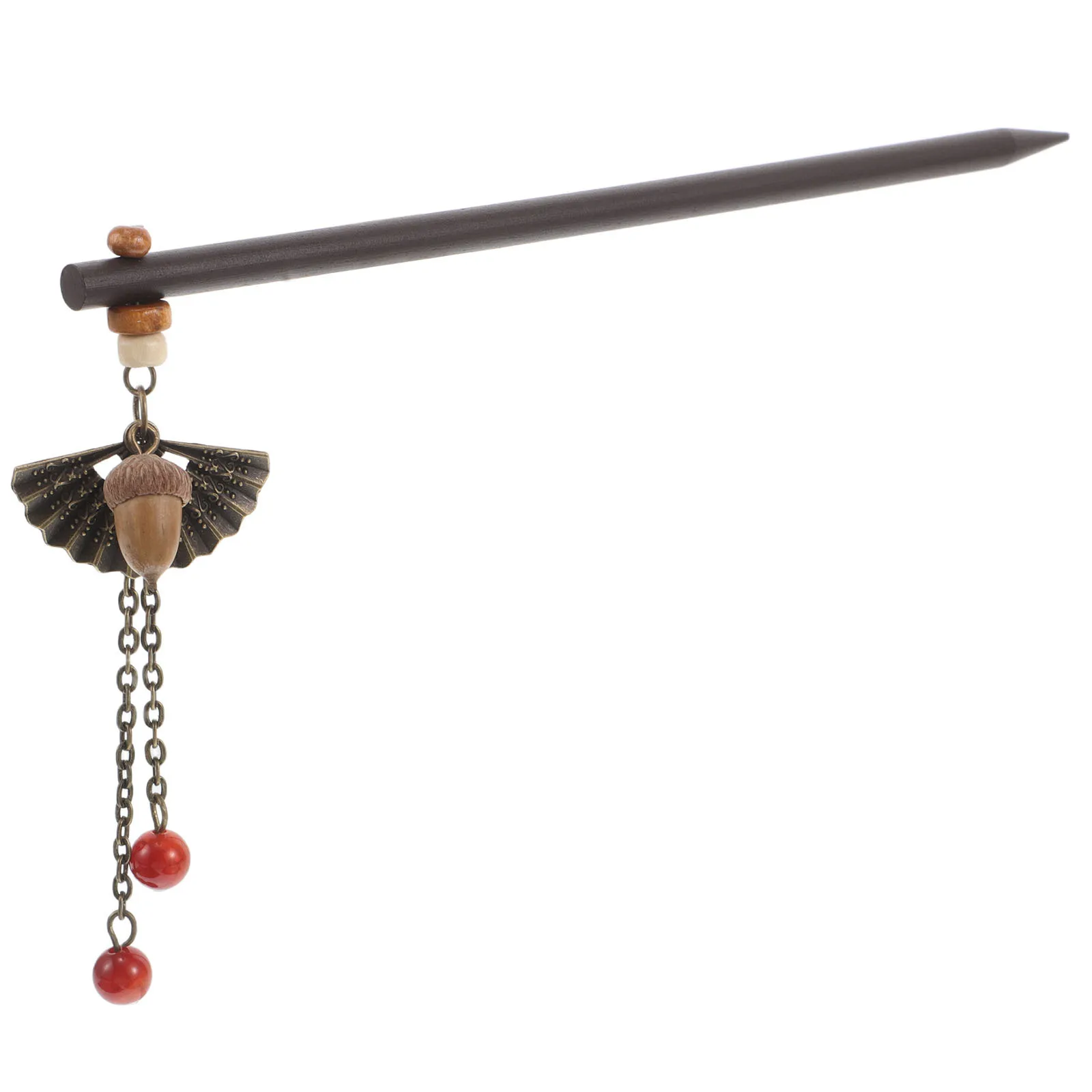Women Chinese Hair Chopstick Acorn Long Tassel Natural Dried Fruit Alloy Wood Hairpin Ethnic Retro Hair Stick for Wedding Party 
Women Chinese Hair Chopstick Acorn Long Tassel Natural Dried Fruit Alloy Wood Hairpin Ethnic Retro Hair Stick for Wedding Party