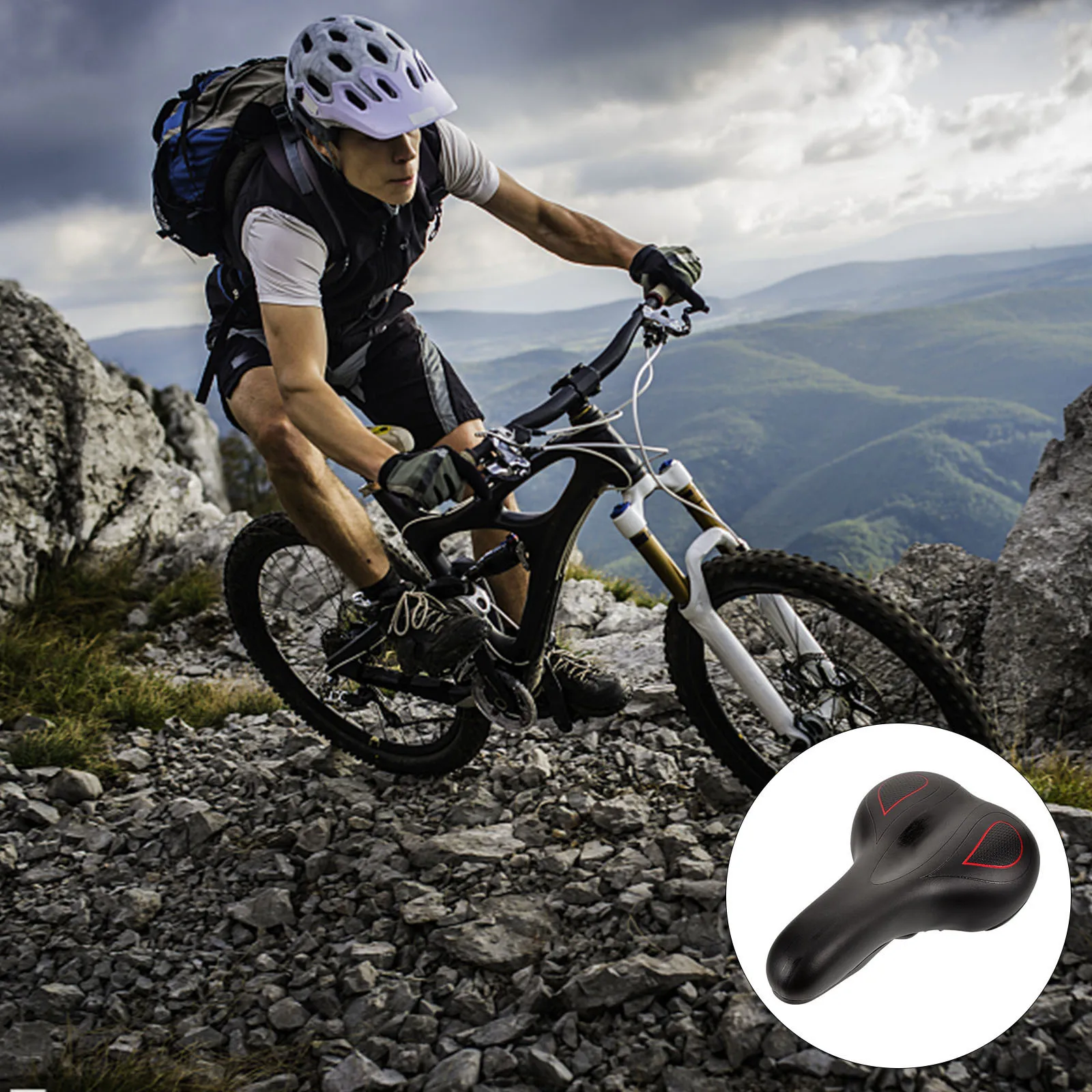 High Elasticity Comfortable Bike Rear Seat Cushion Durable Soft Backrest Shock Absorption for Mountain Road Folding Bike
High Elasticity Comfortable Bike Rear Seat Cushion Durable Soft Backrest Shock Absorption for Mountain Road Folding Bike