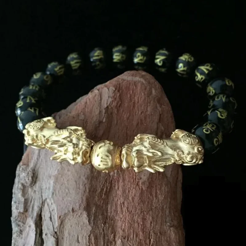 Pure copper Double Pixiu Feng Shui Gift Obsidian Bracelet for men and women Handmade good Lucky Amulet Jewellery
Pure copper Double Pixiu Feng Shui Gift Obsidian Bracelet for men and women Handmade good Lucky Amulet Jewellery
