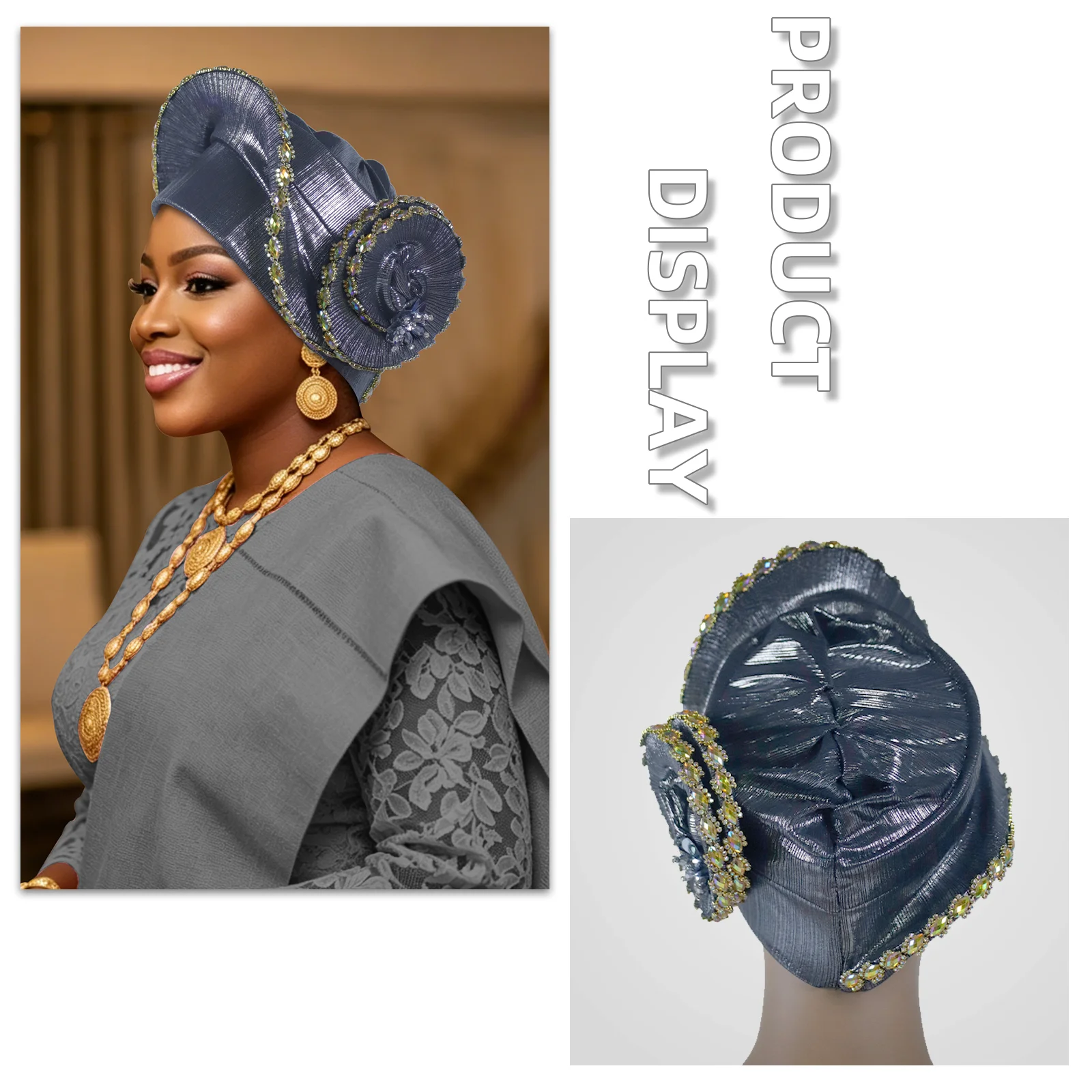 Shiny Rhinestone Spiral Turban Hat for Women African Auto Gele Head Wrap Wedding Party Headtie Ready To Wear Bonnet Muslim Hijab
Shiny Rhinestone Spiral Turban Hat for Women African Auto Gele Head Wrap Wedding Party Headtie Ready To Wear Bonnet Muslim Hijab
