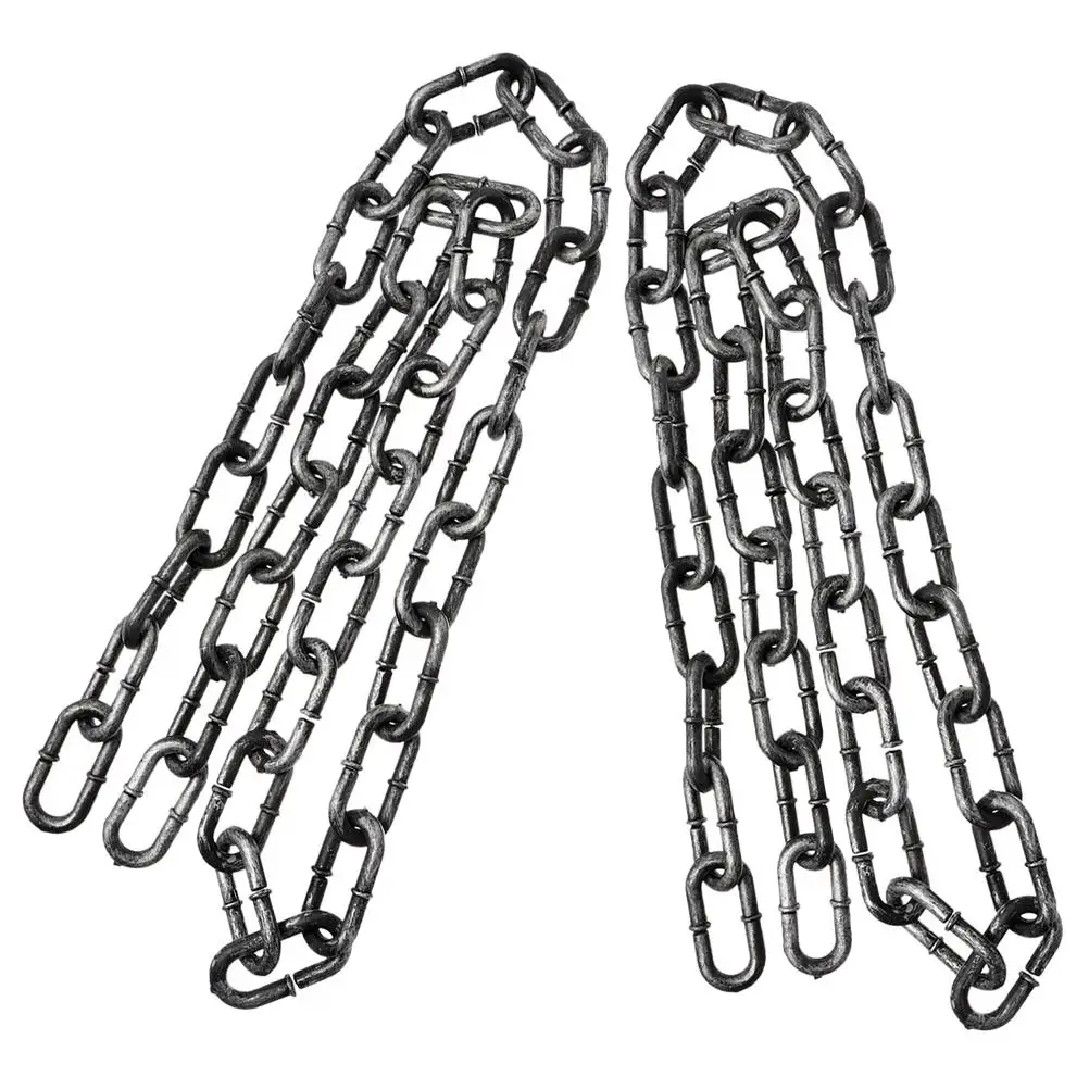 2 Pcs Chain Costume Accessories Realistic Plastic Model Prop Halloween Chains Fake
2 Pcs Chain Costume Accessories Realistic Plastic Model Prop Halloween Chains Fake