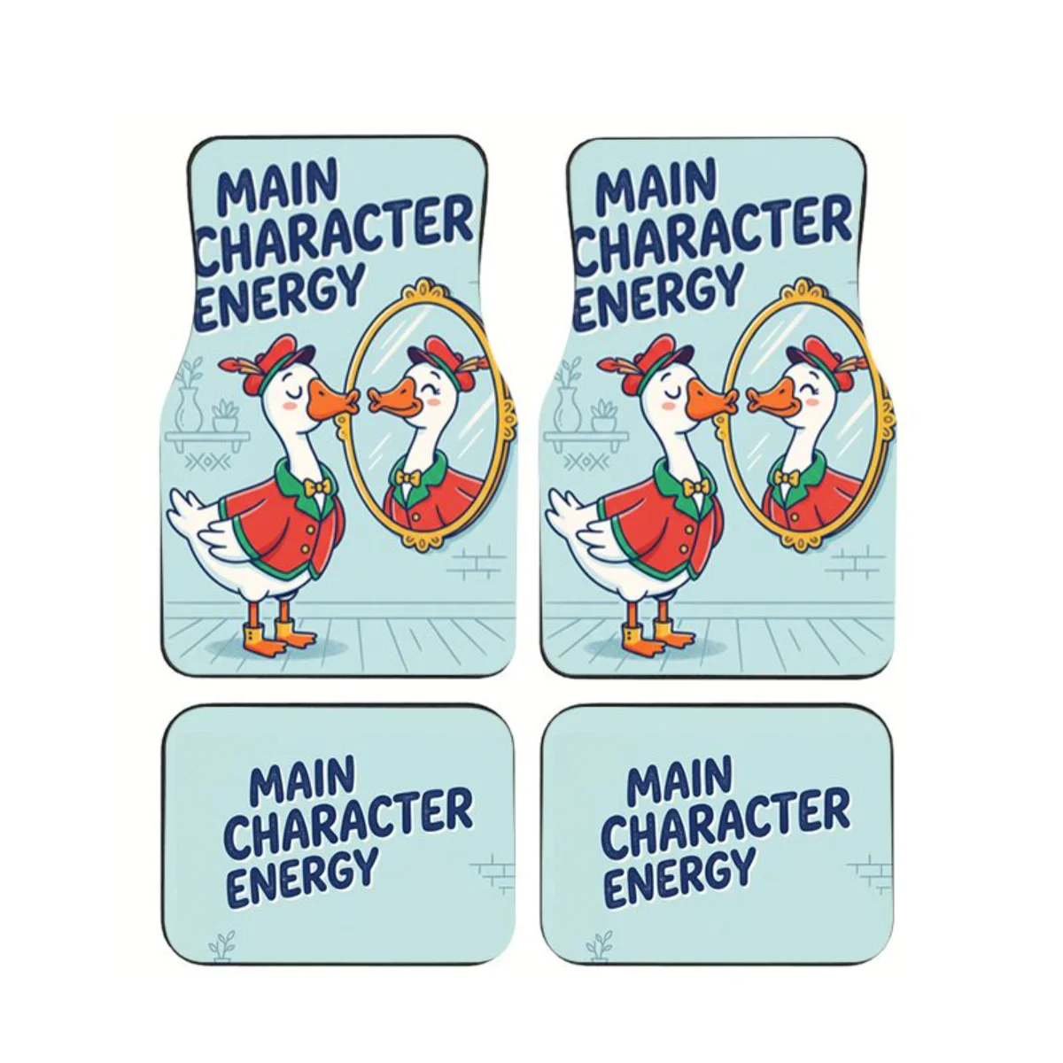 4Pcs Self-Love Duck Mirror Car Floor Mats Universal Anti-Slip Waterproof Auto Carpets Set Interior Accessories For SUV Truck
4Pcs Self-Love Duck Mirror Car Floor Mats Universal Anti-Slip Waterproof Auto Carpets Set Interior Accessories For SUV Truck