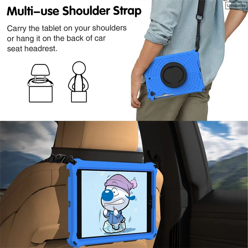 For IPad 8 9 10.2 Mini Air 9.7 Pro 10.5 10th 10.9 11th A16 12th Gen 11 inch A19 Shockproof EVA Tablet Case Pull Ring Stand Funda
For IPad 8 9 10.2 Mini Air 9.7 Pro 10.5 10th 10.9 11th A16 12th Gen 11 inch A19 Shockproof EVA Tablet Case Pull Ring Stand Funda