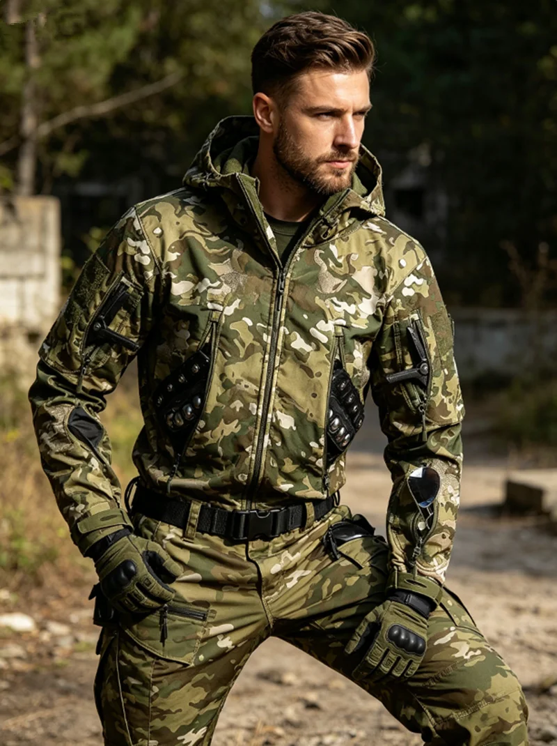 Shark Skin Soft Shell Tactical Outfit Winter Thick Fleece Lined Waterproof Anti-Cut Warm Climbing Suit With Free Tactical Gloves
Shark Skin Soft Shell Tactical Outfit Winter Thick Fleece Lined Waterproof Anti-Cut Warm Climbing Suit With Free Tactical Gloves