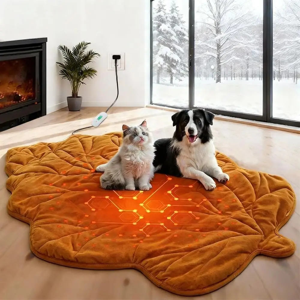 Large Dog Waterproof Electric Heated Bed, Adjustable Temp, Chew-Resistant, Washable Maple Leaf-Shaped Pet Pad for Indoor/Outdoor
Large Dog Waterproof Electric Heated Bed, Adjustable Temp, Chew-Resistant, Washable Maple Leaf-Shaped Pet Pad for Indoor/Outdoor