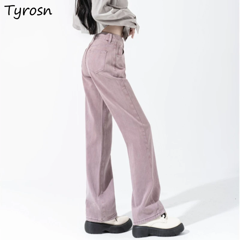 Solid Jeans for Women Fashion Leisure Simple Korean Style All-match Vintage Straight High Waist Chic Streetwear Soft Students
Solid Jeans for Women Fashion Leisure Simple Korean Style All-match Vintage Straight High Waist Chic Streetwear Soft Students