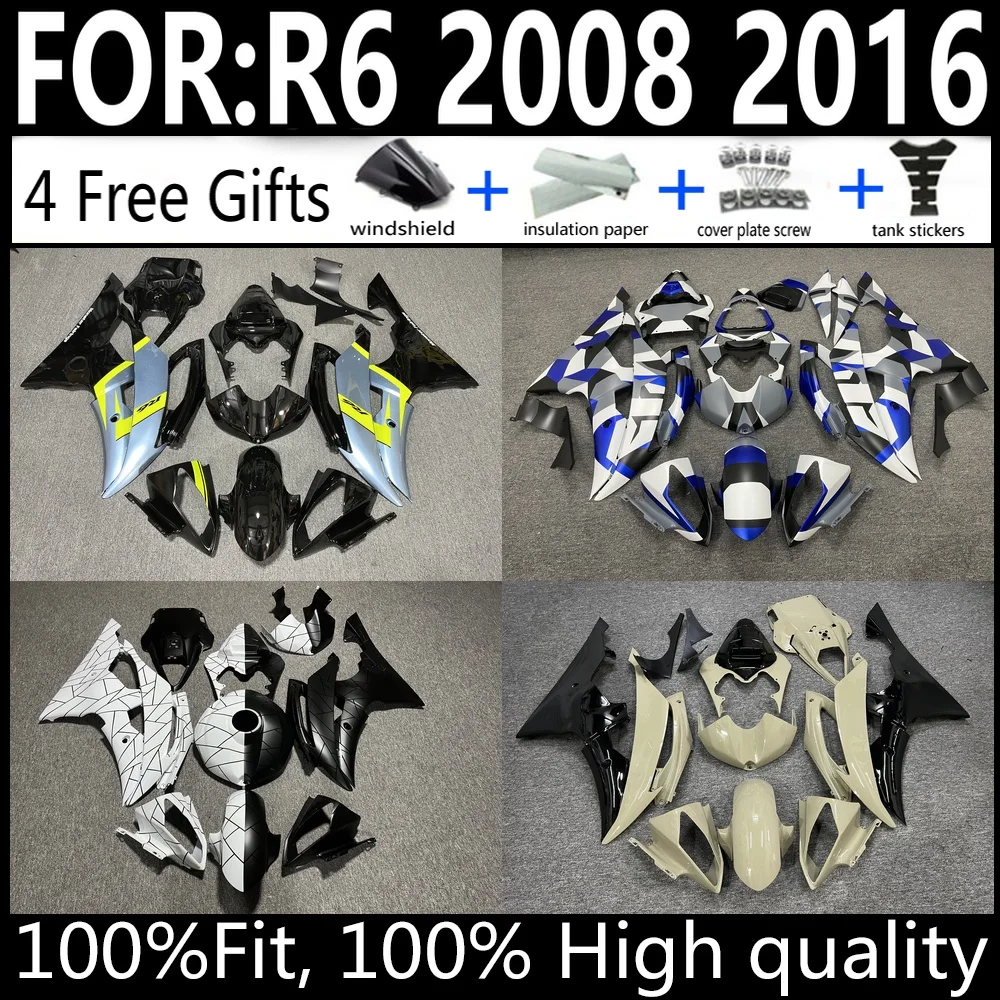 R6 2008 2009 2010 2011 2012 2013 2014 2015 2016 Fairings Kit For Yamaha ABS Bodywork Aftermarket Fairing Set
R6 2008 2009 2010 2011 2012 2013 2014 2015 2016 Fairings Kit For Yamaha ABS Bodywork Aftermarket Fairing Set