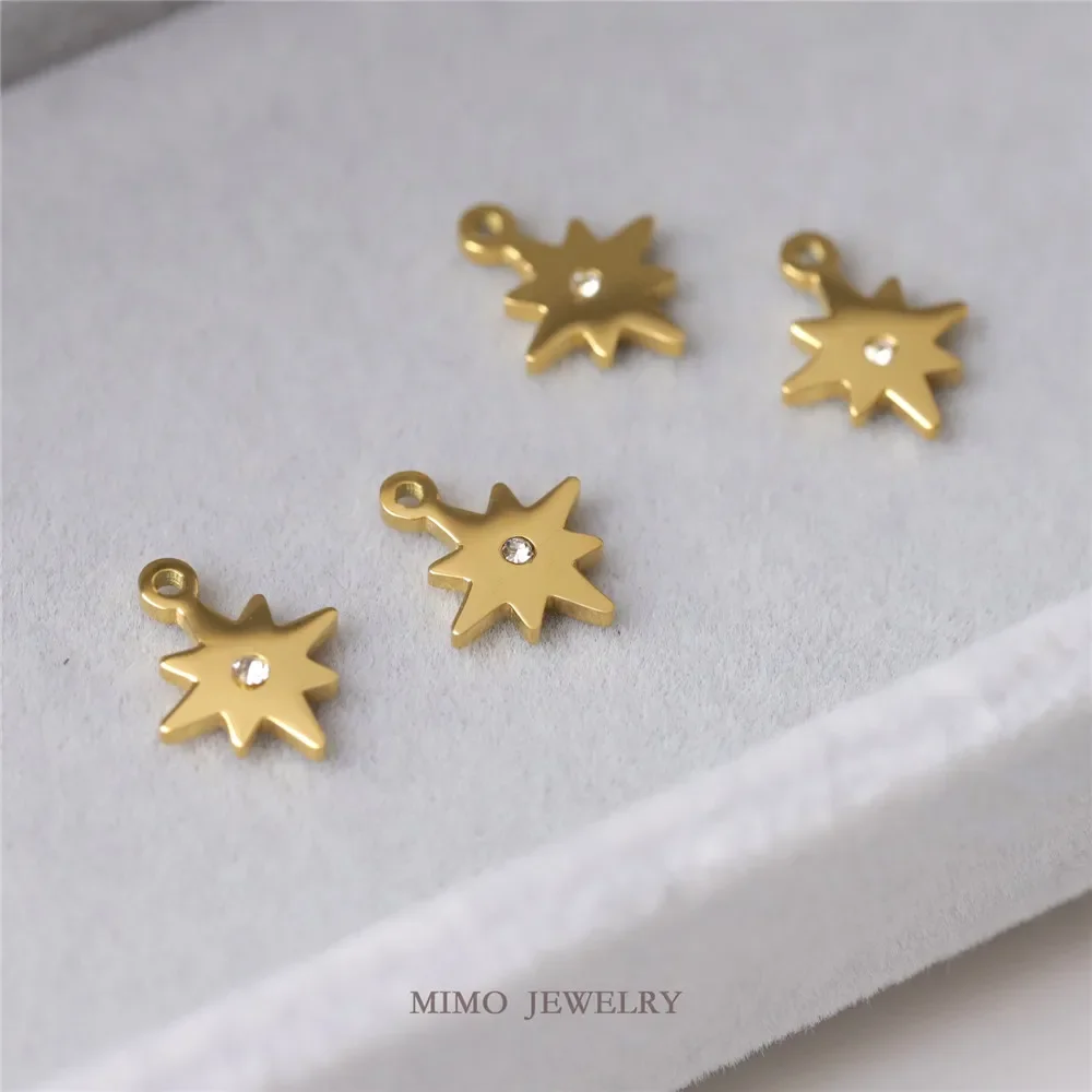 Titanium Steel Plated 18k Gold Octagon Star Zircon Small Pendant DIY Handmade Jewelry Accessories
Titanium Steel Plated 18k Gold Octagon Star Zircon Small Pendant DIY Handmade Jewelry Accessories