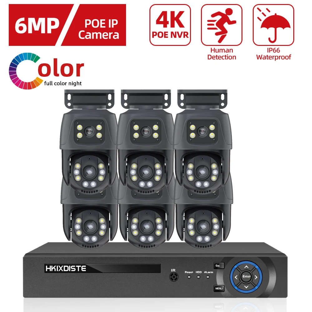 H.265 4K POE NVR Security Kit 8CH 6MP Dual Lens Outdoor POE PTZ Camera System Human Detection CCTV Video Surveillance Kit XMEYE
H.265 4K POE NVR Security Kit 8CH 6MP Dual Lens Outdoor POE PTZ Camera System Human Detection CCTV Video Surveillance Kit XMEYE