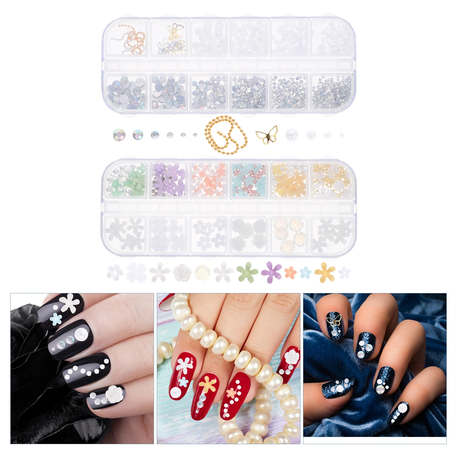 2 Boxes Pearl Chain Nail Art Accessories Charms Cute for Women Decor Fake Nails Kawaii Manicure Decors
2 Boxes Pearl Chain Nail Art Accessories Charms Cute for Women Decor Fake Nails Kawaii Manicure Decors
