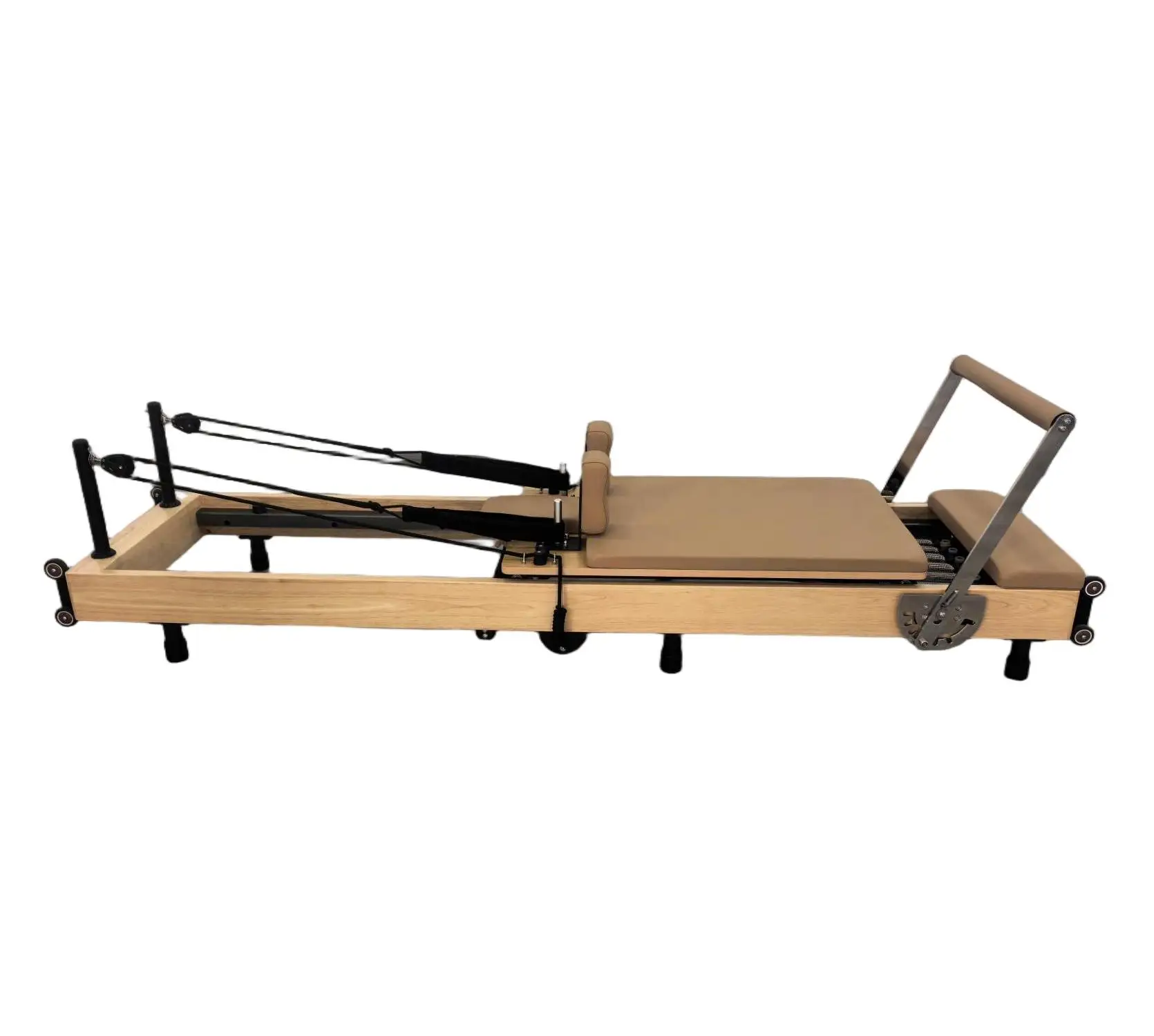 New Design Multi-Functional Oak Pilates Reformer with Tower for Full Workouts
New Design Multi-Functional Oak Pilates Reformer with Tower for Full Workouts