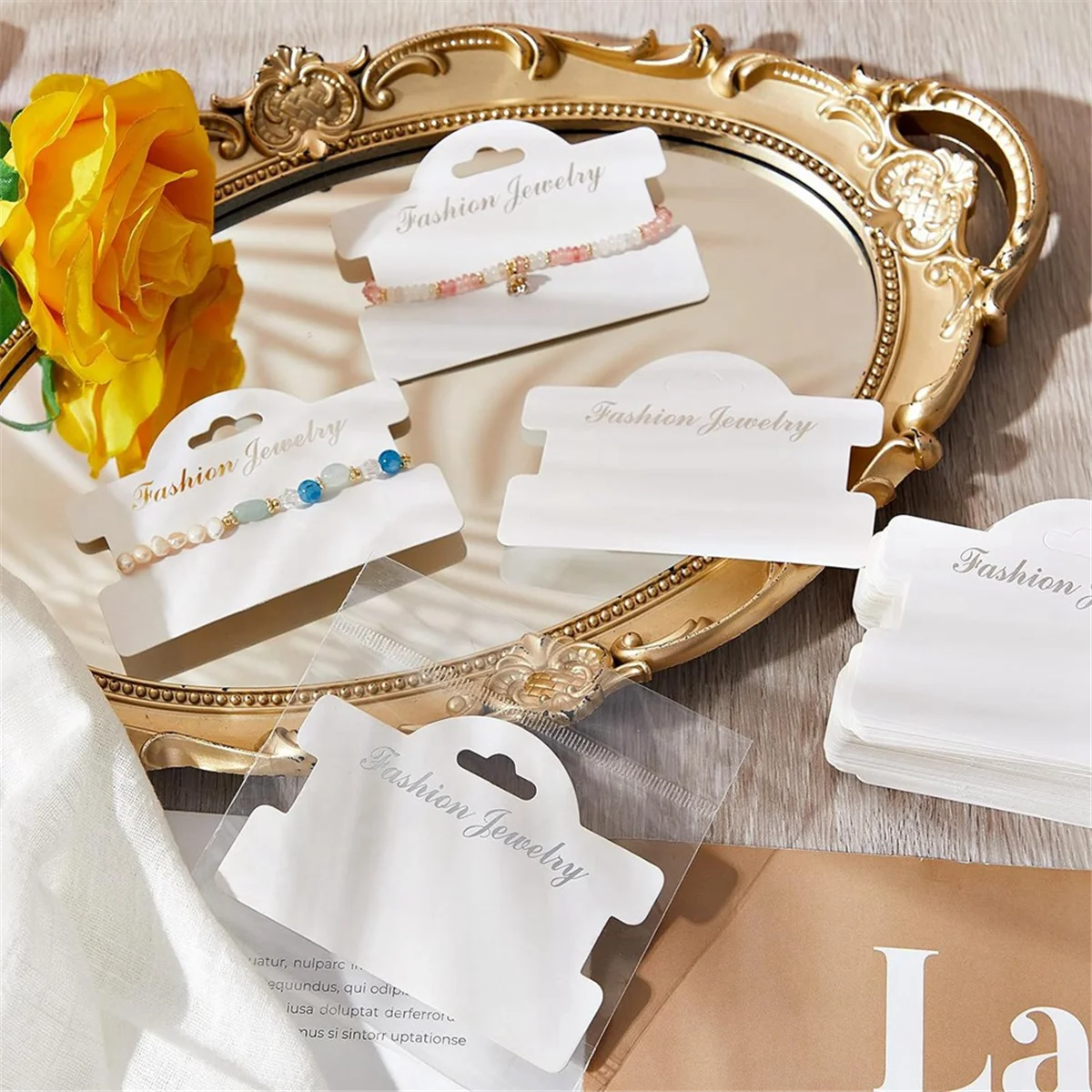 ABIY-100 Pcs Bracelet Display Cards Jewelry Display Hanging Card Bracelet Packaging Necklace Cards with Bags,White
ABIY-100 Pcs Bracelet Display Cards Jewelry Display Hanging Card Bracelet Packaging Necklace Cards with Bags,White