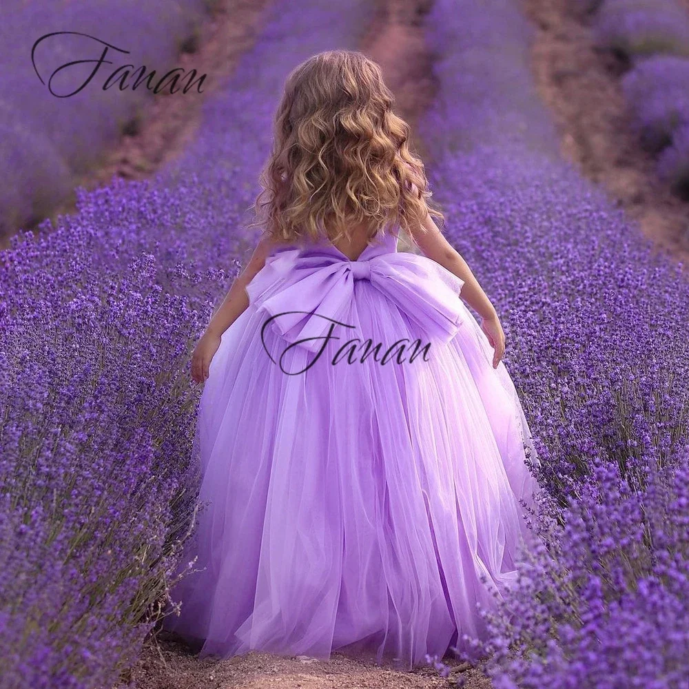 Customized Lilac Square Neck Flower Girl Dress Puffy Princess First Communion Gown With 3D Flora Elegant Bow Backless Birthday D
Customized Lilac Square Neck Flower Girl Dress Puffy Princess First Communion Gown With 3D Flora Elegant Bow Backless Birthday D