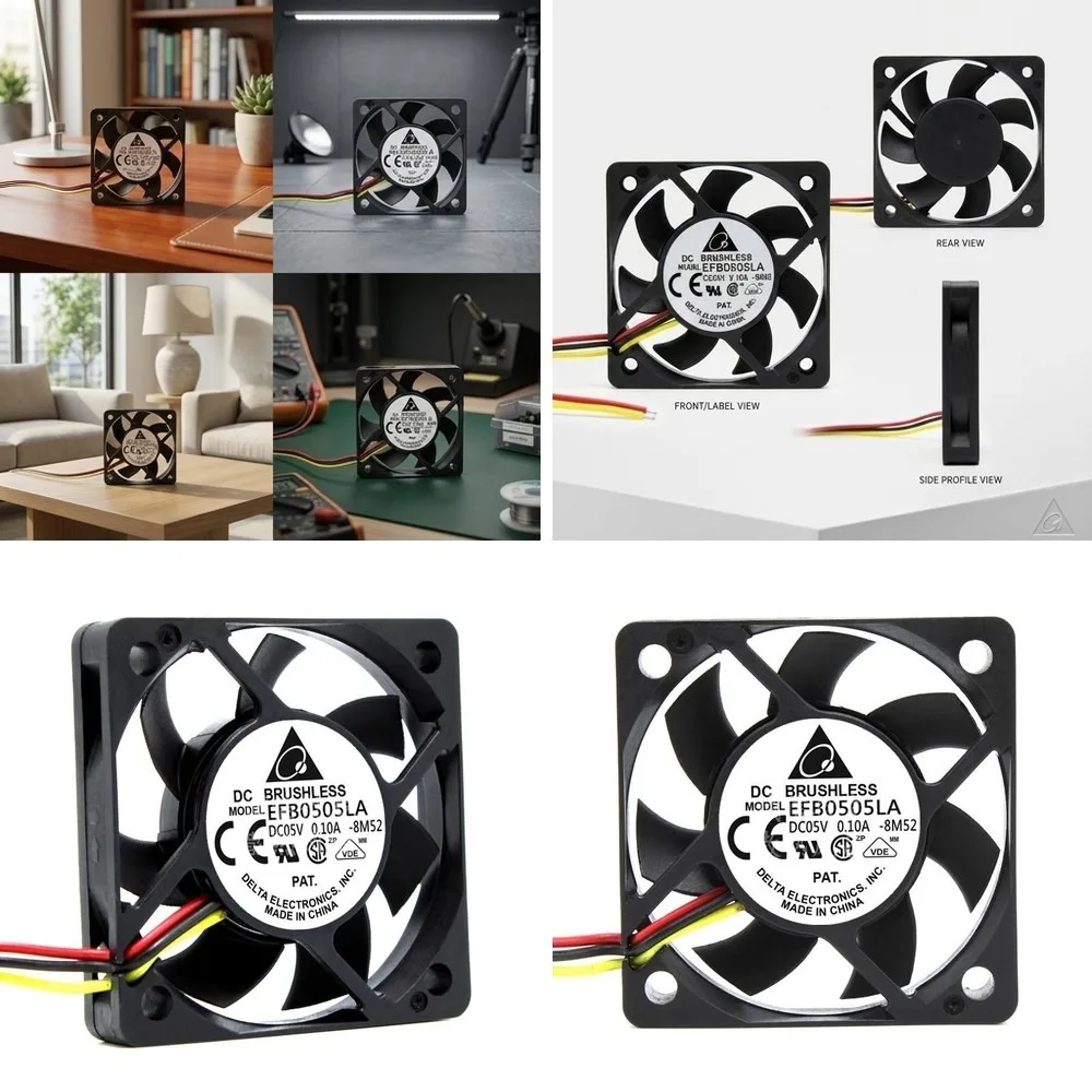 For Delta EFB0505LA DC5V 0.10A 5CM 3-Wire Silent Cooling Fan
For Delta EFB0505LA DC5V 0.10A 5CM 3-Wire Silent Cooling Fan