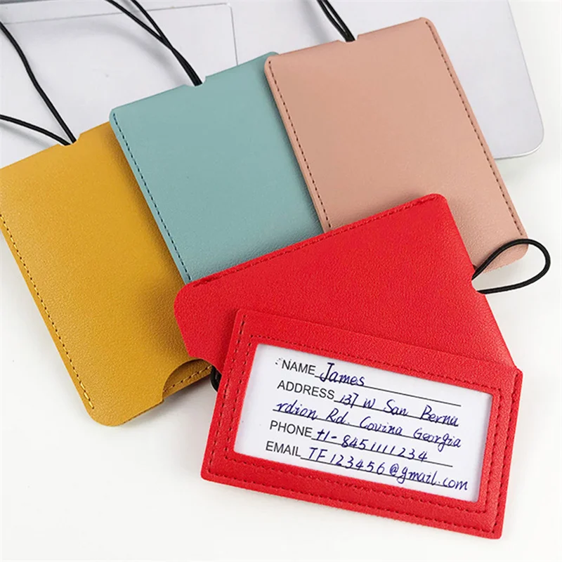 Portable Luggage Tag Travel Accessories PU Leather Suitcase Identifier Name Address Tags
Portable Luggage Tag Travel Accessories PU Leather Suitcase Identifier Name Address Tags