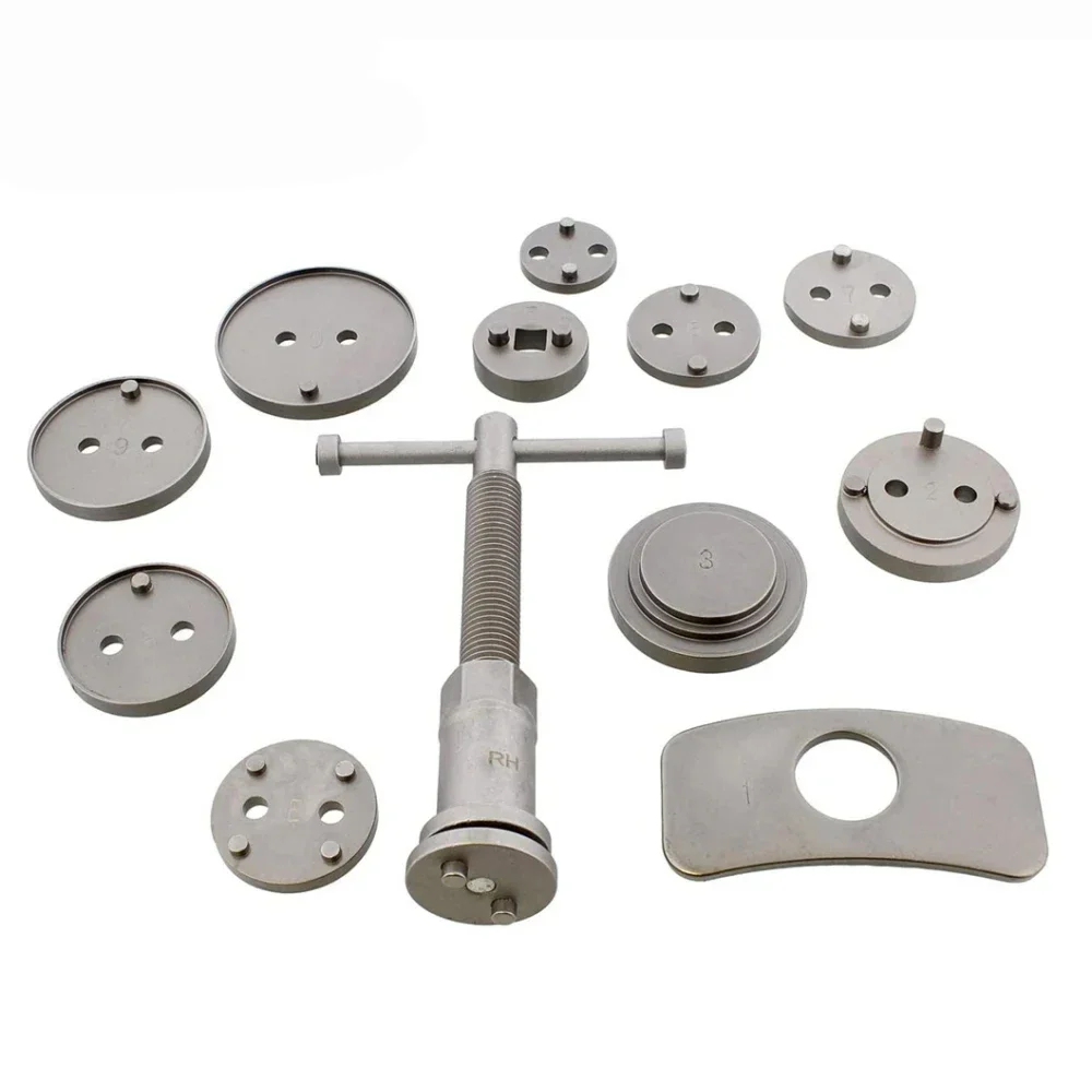 12pcs/Set Universal Car Disc Brake Caliper Rewind Back Brake Piston Compressor Tool Kit Set For Automobiles Garage Repair Tools 
12pcs/Set Universal Car Disc Brake Caliper Rewind Back Brake Piston Compressor Tool Kit Set For Automobiles Garage Repair Tools