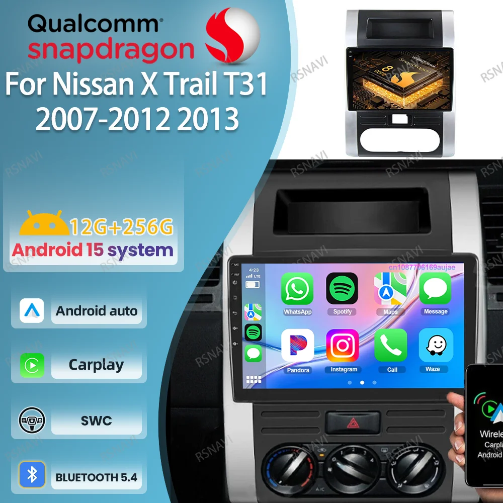 Android 15 Car Radio For Nissan X Trail T31 2007 2008-2012 2013 8 Core NO 2DIN Wireless 9/10 Inch WIFI+ 4G LTE QLED Carplay AUTO
Android 15 Car Radio For Nissan X Trail T31 2007 2008-2012 2013 8 Core NO 2DIN Wireless 9/10 Inch WIFI+ 4G LTE QLED Carplay AUTO