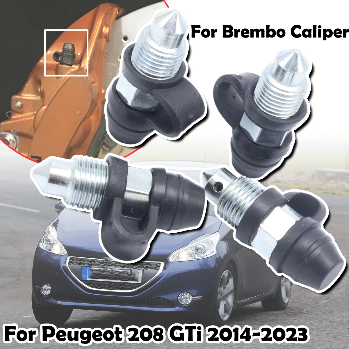 Car Rear Bleeder Valves and Rubber Dust Caps Left Right Caliper Bleed Nipple Screw Repair Kit For Peugeot 208 GTi 2014 - 2023
Car Rear Bleeder Valves and Rubber Dust Caps Left Right Caliper Bleed Nipple Screw Repair Kit For Peugeot 208 GTi 2014 - 2023