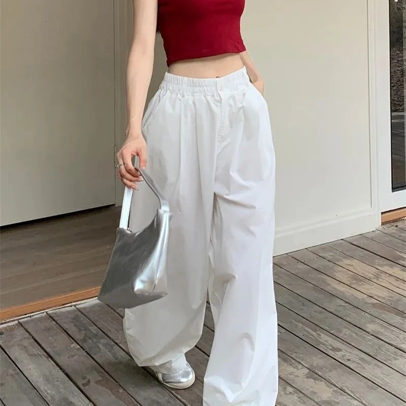 Rimocy Streetwear White Oversized Pants Women 2025 New Elastic High Waist Loose Jogging Trousers Woman Korean Casual Sweatpants
Rimocy Streetwear White Oversized Pants Women 2025 New Elastic High Waist Loose Jogging Trousers Woman Korean Casual Sweatpants