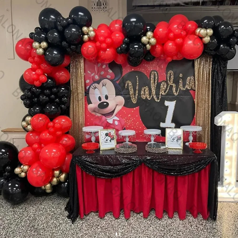 124pcs Minnie Mouse 1st Balloons Girls Birthday Party Decorations Black Red Ballon Balloons Set Baby Shower Globos
124pcs Minnie Mouse 1st Balloons Girls Birthday Party Decorations Black Red Ballon Balloons Set Baby Shower Globos