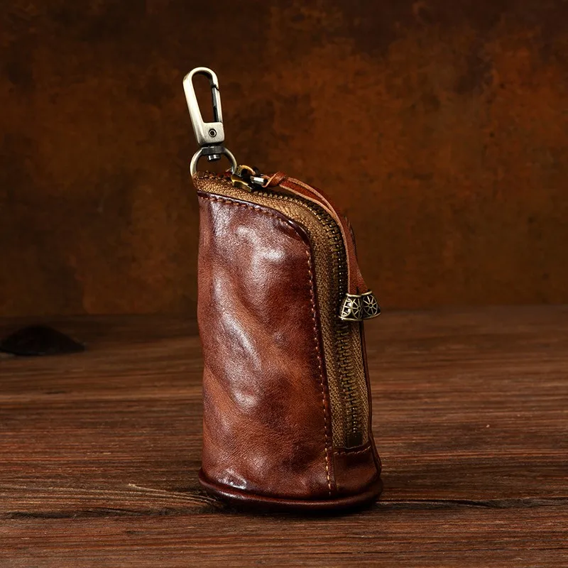 Original handmade color brush wallet, retro and fashionable men's mini key holder, layered cowhide vertical storage bag
Original handmade color brush wallet, retro and fashionable men's mini key holder, layered cowhide vertical storage bag