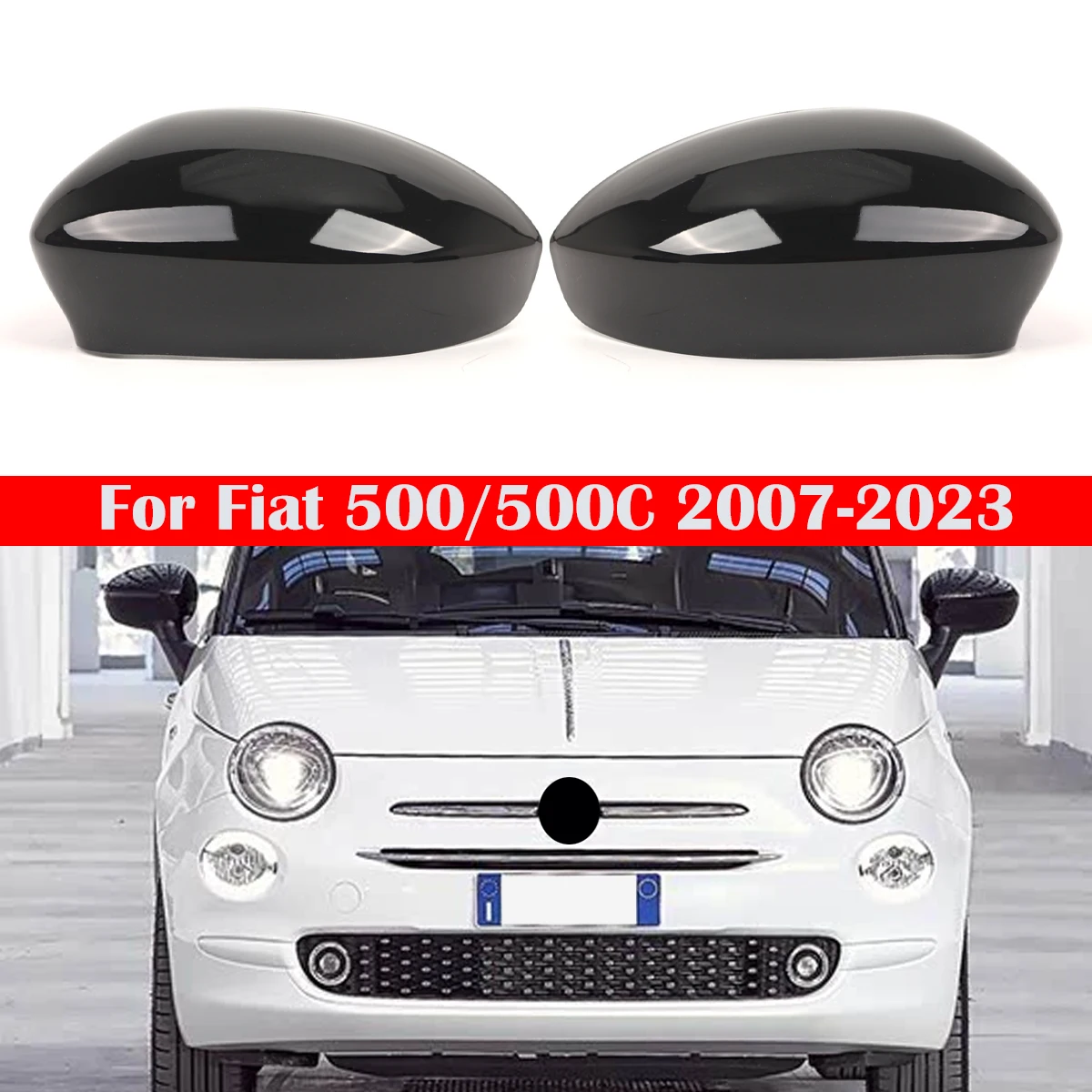 Glossy Black Pair Car Side Wing Mirror Cover Caps 735452185,735452186 735456807 For Fiat 500 Grande Punto 2012-2020 For EVO DAL
Glossy Black Pair Car Side Wing Mirror Cover Caps 735452185,735452186 735456807 For Fiat 500 Grande Punto 2012-2020 For EVO DAL