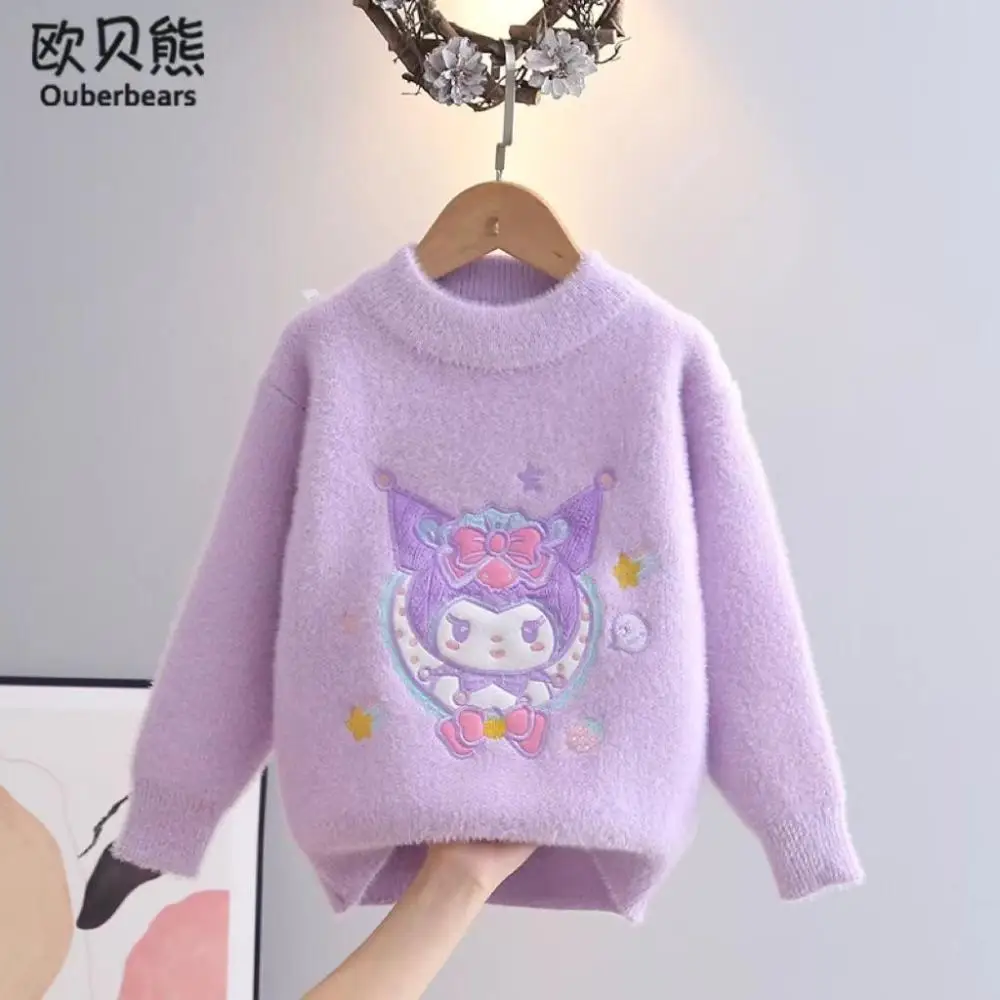 Sanrio Kuromi Girls Crew Neck Sweater Autumn Winter Thicken Knitted Sweater Kawaii Child Plush Pullover Cute Fashion Jacket Gift
Sanrio Kuromi Girls Crew Neck Sweater Autumn Winter Thicken Knitted Sweater Kawaii Child Plush Pullover Cute Fashion Jacket Gift