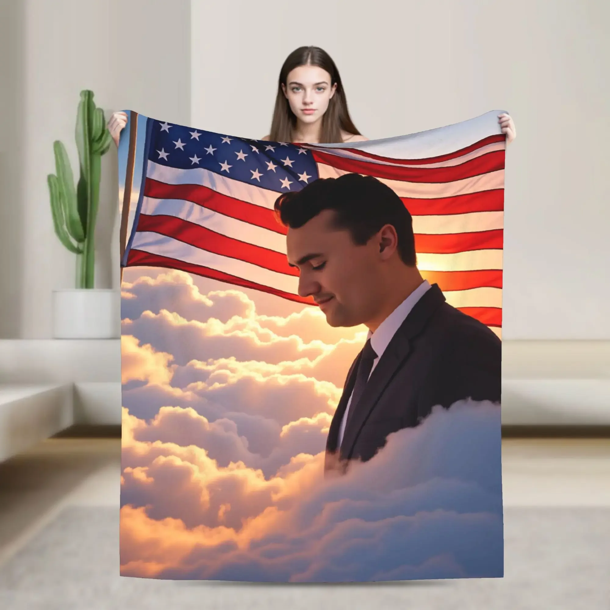 Уютное фланелевое одеяло с флагом США от Charlie Kirk для кровати, дивана, автомобиля, теплый дорожный плед для гостиной, домашний декор
Уютное фланелевое одеяло с флагом США от Charlie Kirk для кровати, дивана, автомобиля, теплый дорожный плед для гостиной, домашний декор