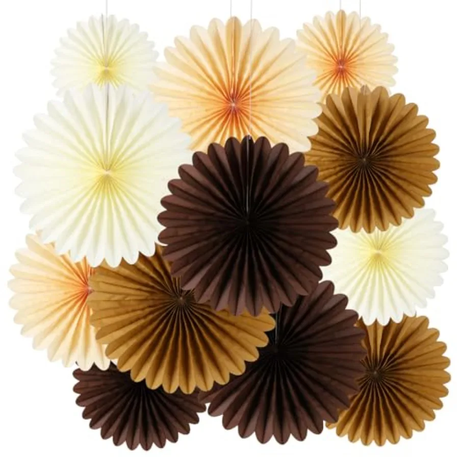 12PCS Paper Fans Neutral Boho Party Decorations Tissue Paper Flowers Paper Fans Party Decorations for Girl Groovy Birthday Baby
12PCS Paper Fans Neutral Boho Party Decorations Tissue Paper Flowers Paper Fans Party Decorations for Girl Groovy Birthday Baby