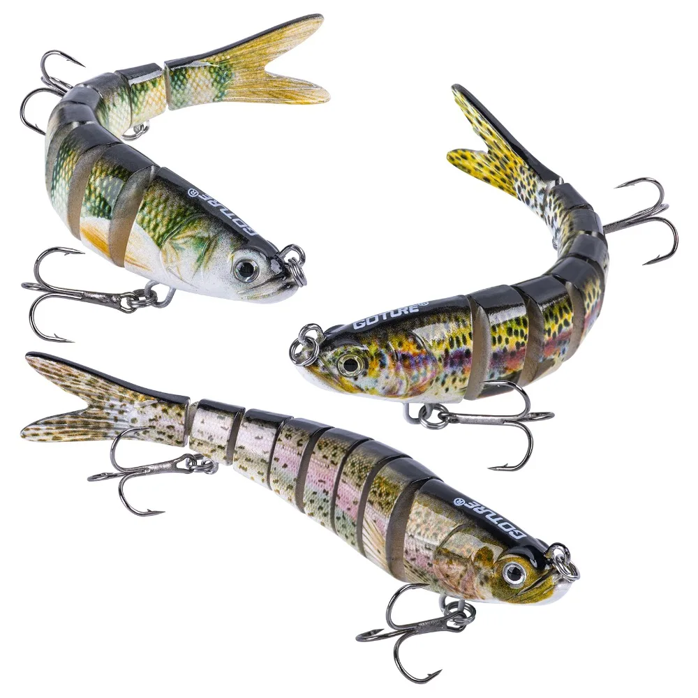 Goture 3pcs Fishing Lure Swimming Bait Jointed Floating Sinking 11g 27g Giant Hard Bait Section Lure for Big Bait Bass Pike Lure
Goture 3pcs Fishing Lure Swimming Bait Jointed Floating Sinking 11g 27g Giant Hard Bait Section Lure for Big Bait Bass Pike Lure