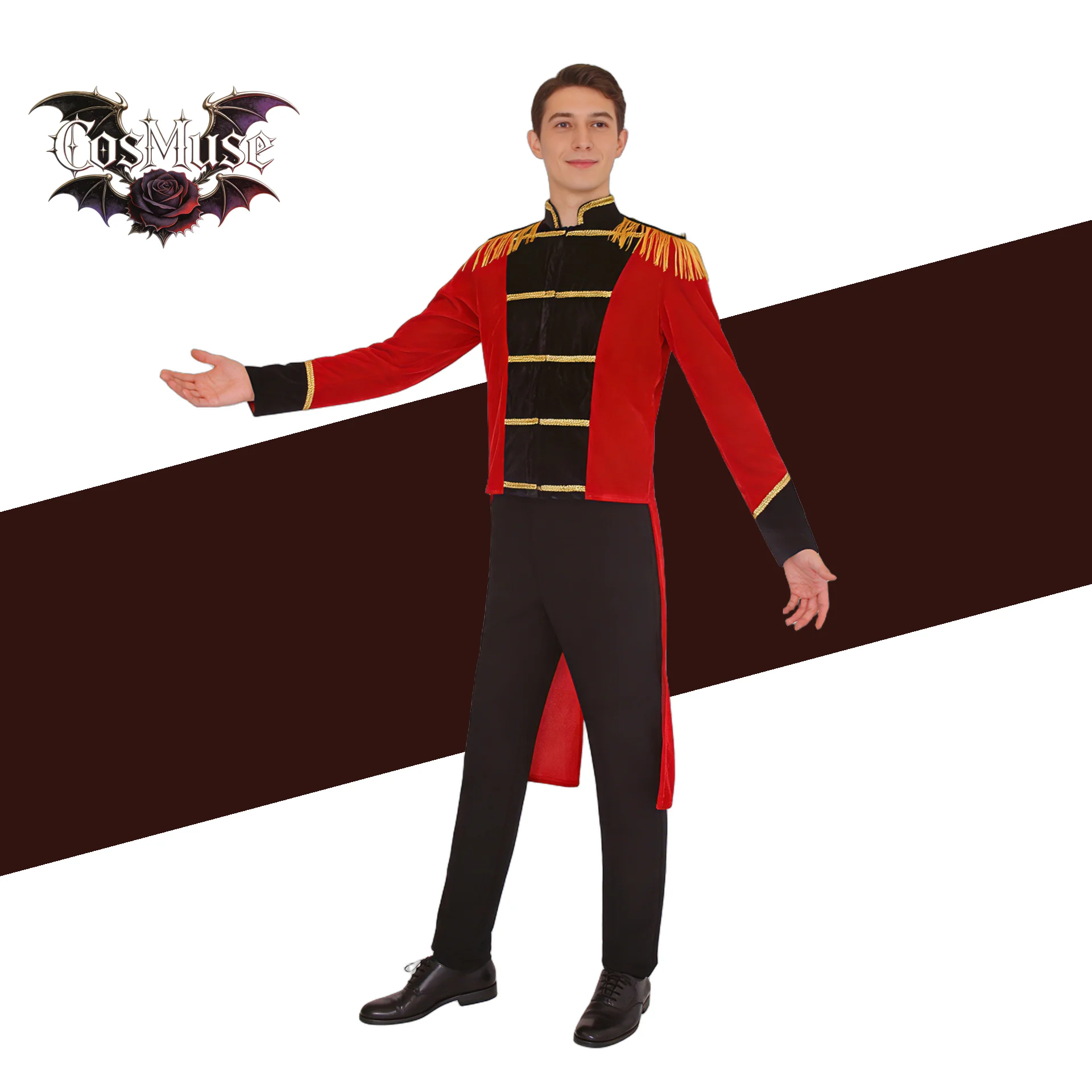 Adult Men Red Circus Ringmaster Costume Long Sleeve Tassels Tailcoat Jacket with Hat Halloween Cosplay Outfits
Adult Men Red Circus Ringmaster Costume Long Sleeve Tassels Tailcoat Jacket with Hat Halloween Cosplay Outfits