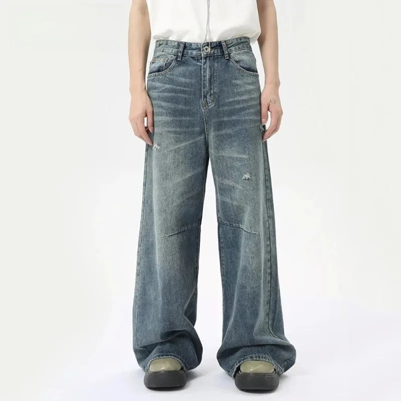 IEFB American Style Men's Loose Fit Denim Pants Fashion Washed Casual Straight Leg Jeans mid Waist Drawstring Waist
IEFB American Style Men's Loose Fit Denim Pants Fashion Washed Casual Straight Leg Jeans mid Waist Drawstring Waist