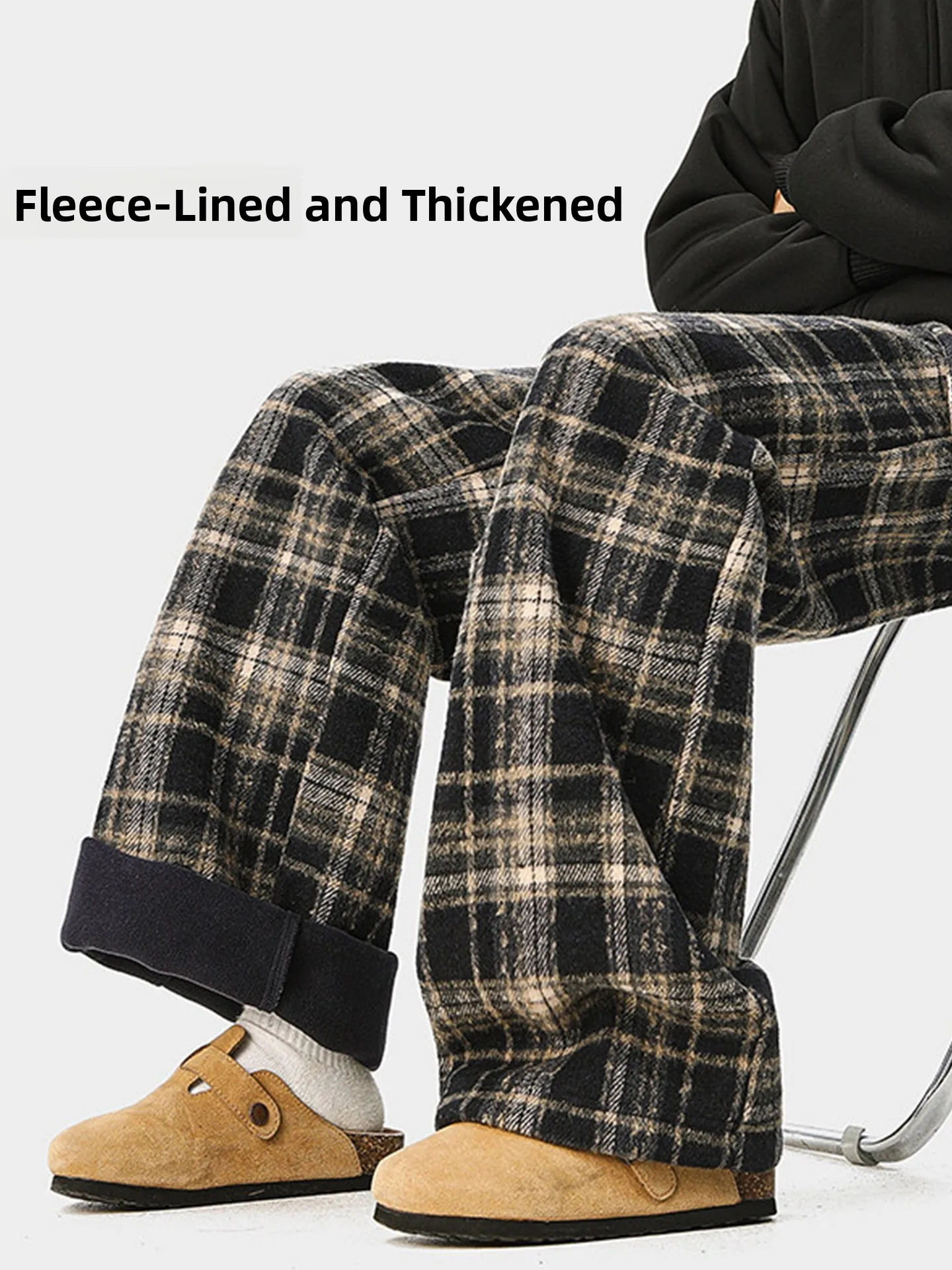 Retro Plaid Woolen Men's Casual Pants Winter Trendy High Street Heavyweight Warm Comfortable Loose Straight Leg Wide Leg Pants
Retro Plaid Woolen Men's Casual Pants Winter Trendy High Street Heavyweight Warm Comfortable Loose Straight Leg Wide Leg Pants