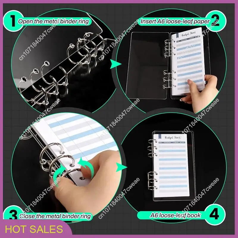 A6 Planner Binder 6-Ring Clear Acrylic Binder Notebook Cover Budget Binder Loose Leaf Folders Office Supplies-A98U
A6 Planner Binder 6-Ring Clear Acrylic Binder Notebook Cover Budget Binder Loose Leaf Folders Office Supplies-A98U