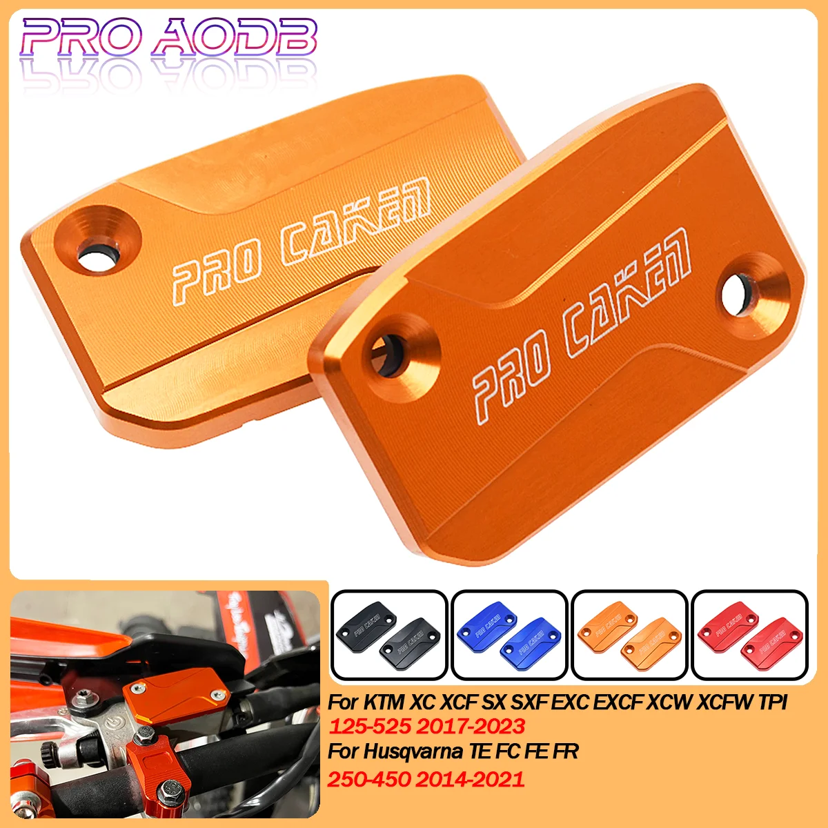 CNC Front Brake And Clutch Fluid Reservoir Cover Cap For KTM EXC EXCF XC XCF SX SXF XCW XCFW TPI SIXDAYS 125-500 2017-2023
CNC Front Brake And Clutch Fluid Reservoir Cover Cap For KTM EXC EXCF XC XCF SX SXF XCW XCFW TPI SIXDAYS 125-500 2017-2023