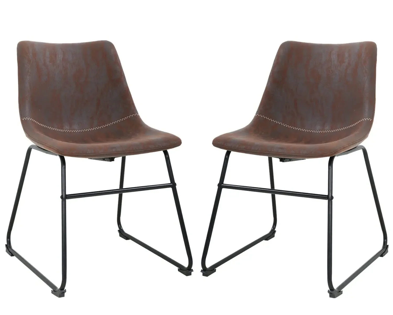 2 Pack Brown Leather Dining Chairs With Back Metal Frame Comfortable Kitchen Living Room Chairs
2 Pack Brown Leather Dining Chairs With Back Metal Frame Comfortable Kitchen Living Room Chairs