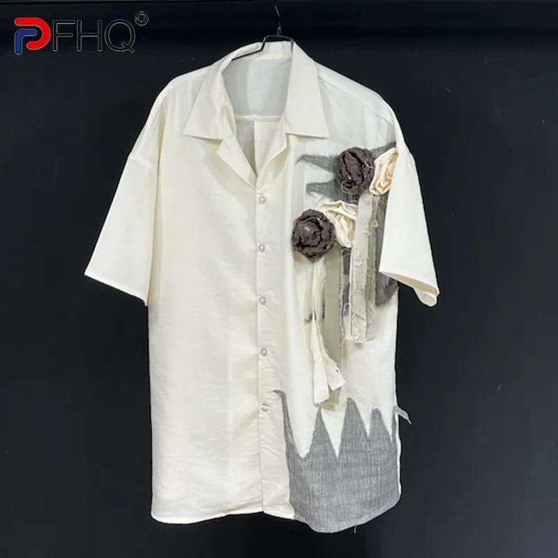 PFHQ Beige Short Sleeved Shirt Summer Design Korean Loose 2024 Turn-down Collar Contrast Color Male Tops Fashion 21Z5136
PFHQ Beige Short Sleeved Shirt Summer Design Korean Loose 2024 Turn-down Collar Contrast Color Male Tops Fashion 21Z5136