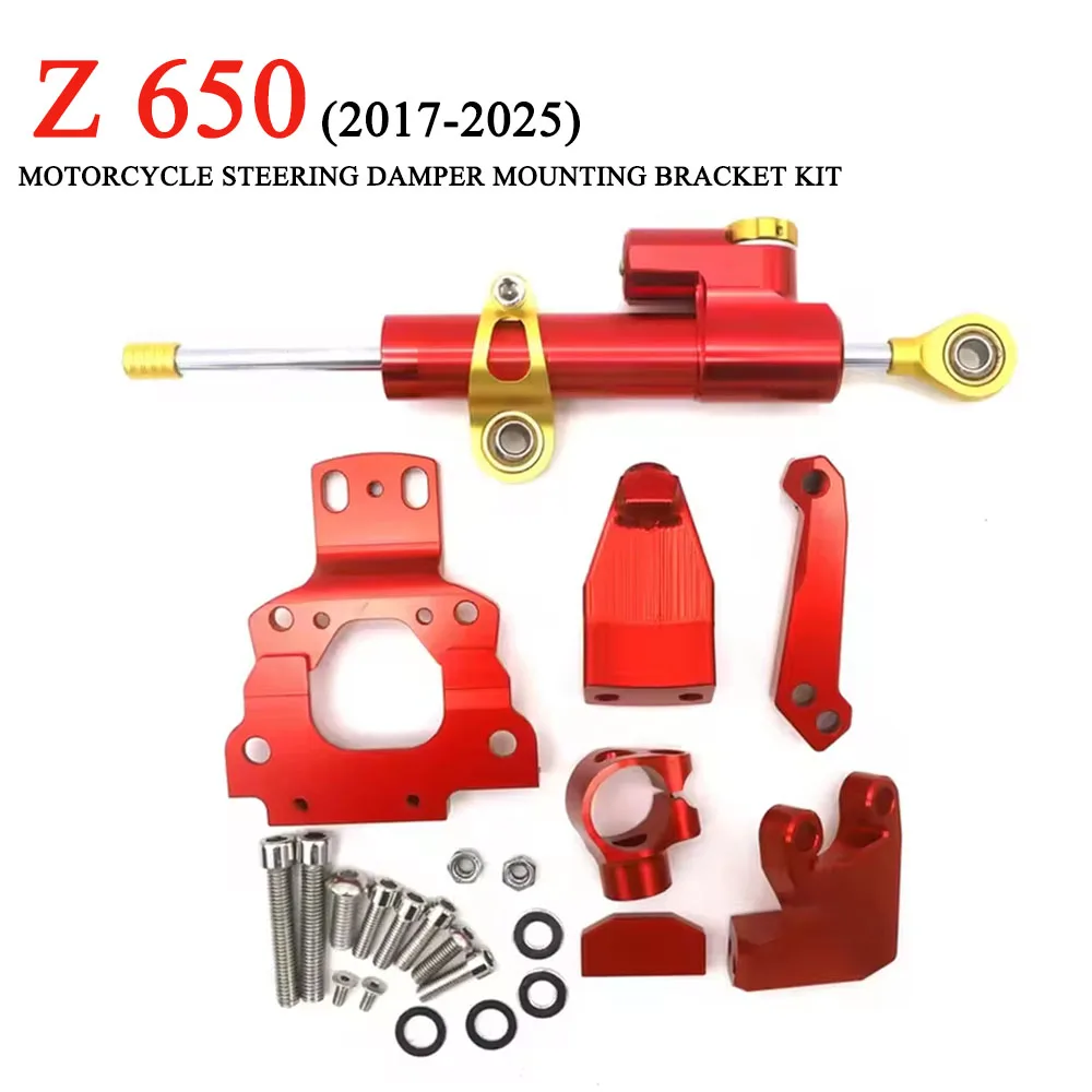 Bracket Mount Support Kit For Kawasaki Z650 Z 650 2017-2025 2023 Motorcycle CNC Aluminum Adjustable Steering Stabilize Damper
Bracket Mount Support Kit For Kawasaki Z650 Z 650 2017-2025 2023 Motorcycle CNC Aluminum Adjustable Steering Stabilize Damper