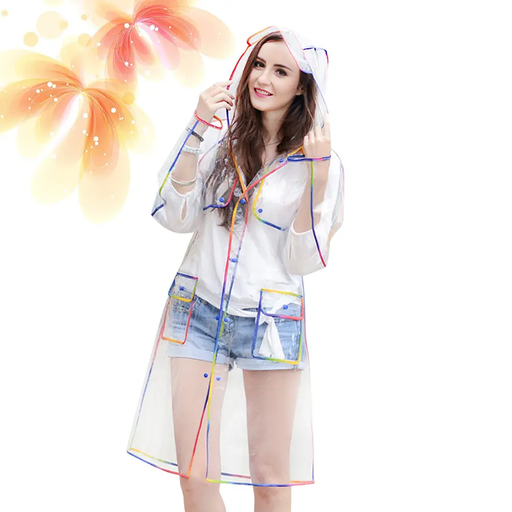 Reusable Transparent Raincoat L Size Colorful Adult Raincoat Hooded Lightweight Waterproof Breathable Elastic Cuff Outdoor
Reusable Transparent Raincoat L Size Colorful Adult Raincoat Hooded Lightweight Waterproof Breathable Elastic Cuff Outdoor