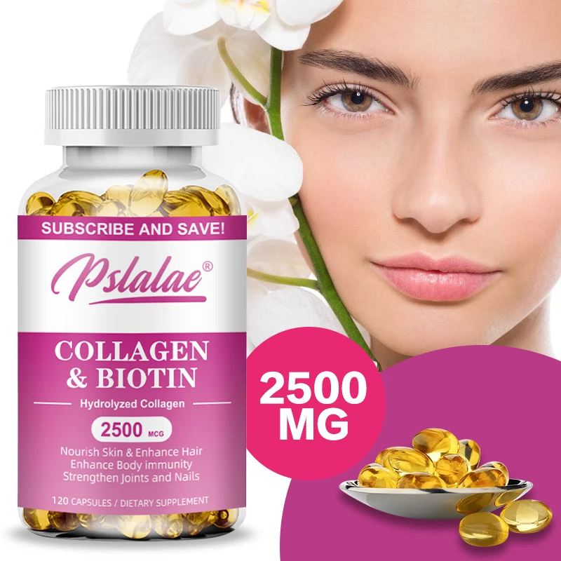 Collagen & Biotin Capsules - Anti Aging, Whitening Skin, Nail and Hair Care, Reduces Wrinkles, Prevents Hair Loss, Digestion
Collagen & Biotin Capsules - Anti Aging, Whitening Skin, Nail and Hair Care, Reduces Wrinkles, Prevents Hair Loss, Digestion